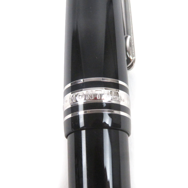 美品□MONTBLANC モンブラン マイスターシュテュック 145 Pix クラシック プラチナライン 14K Fニブ キャップ式 万年筆 ドイツ製