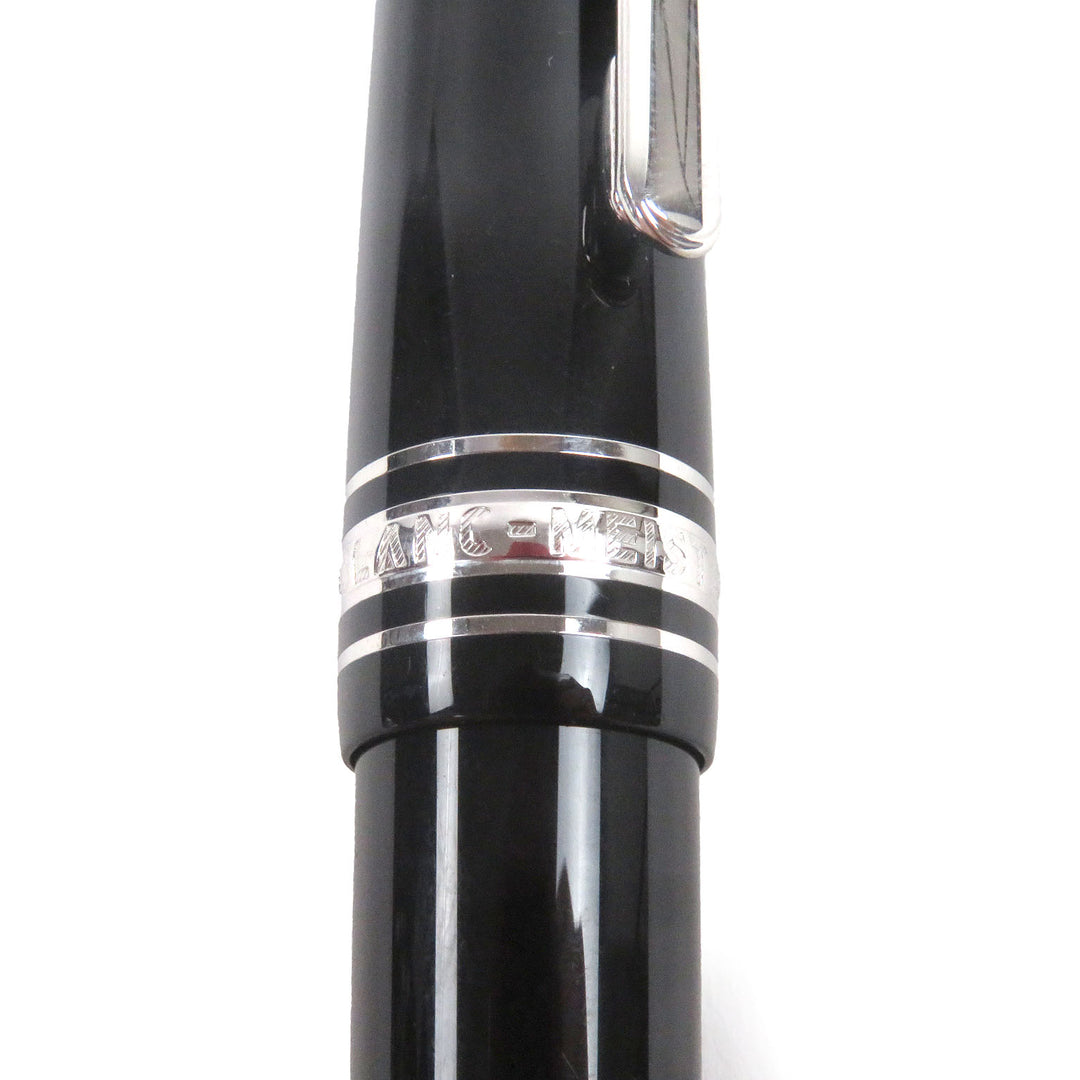 美品□MONTBLANC モンブラン マイスターシュテュック 145 Pix クラシック プラチナライン 14K Fニブ キャップ式 万年筆 ドイツ製