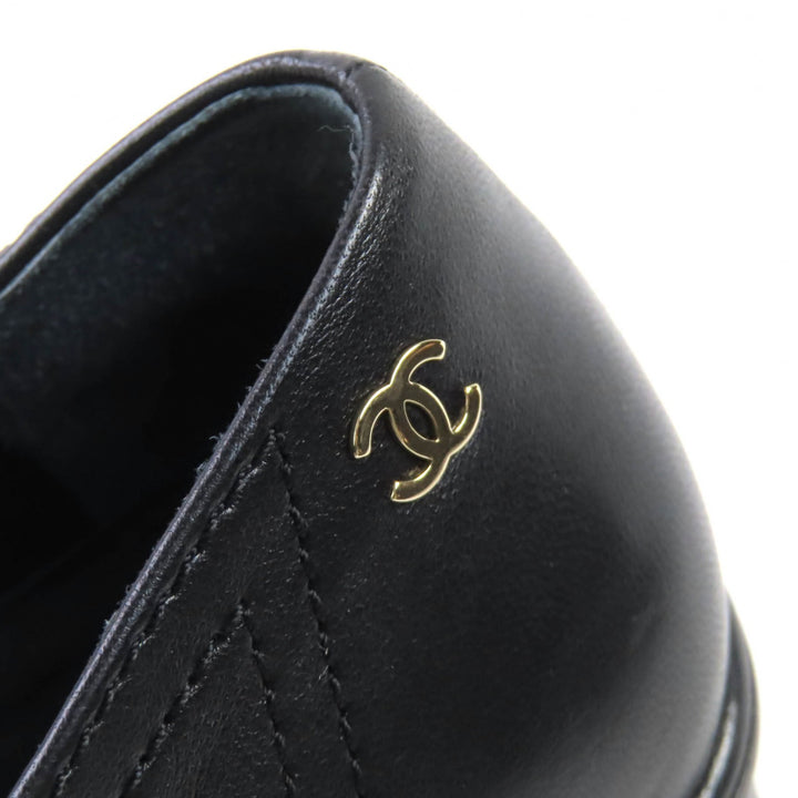 美品△CHANEL シャネル G38559 ココマークチャーム付き レザー ローファー ブラック 35.5 箱・保存袋付き イタリア製 レディース