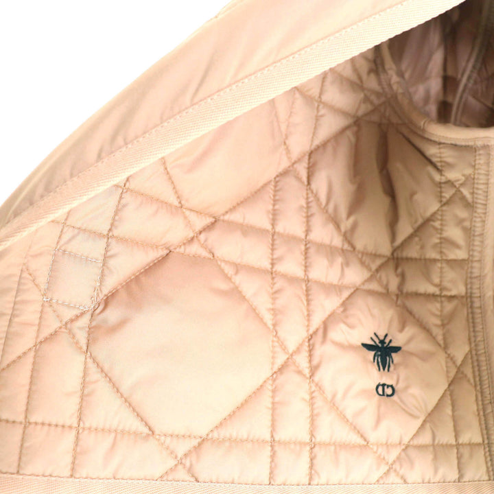極美品△Christian Dior クリスチャンディオール 327C31A2827 カナージュ ロゴ刺繍 キルティング クロップド 半袖 ジャケット 38 正規品