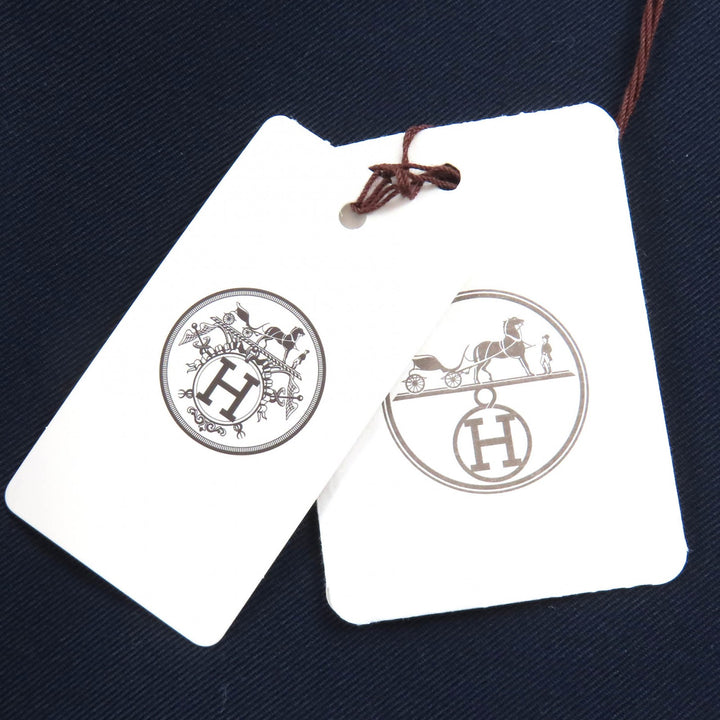 未使用品△HERMES エルメス 21AW ウール レーヨン センタージップ タイトスカート ネイビー 34 フランス製 正規品 レディース