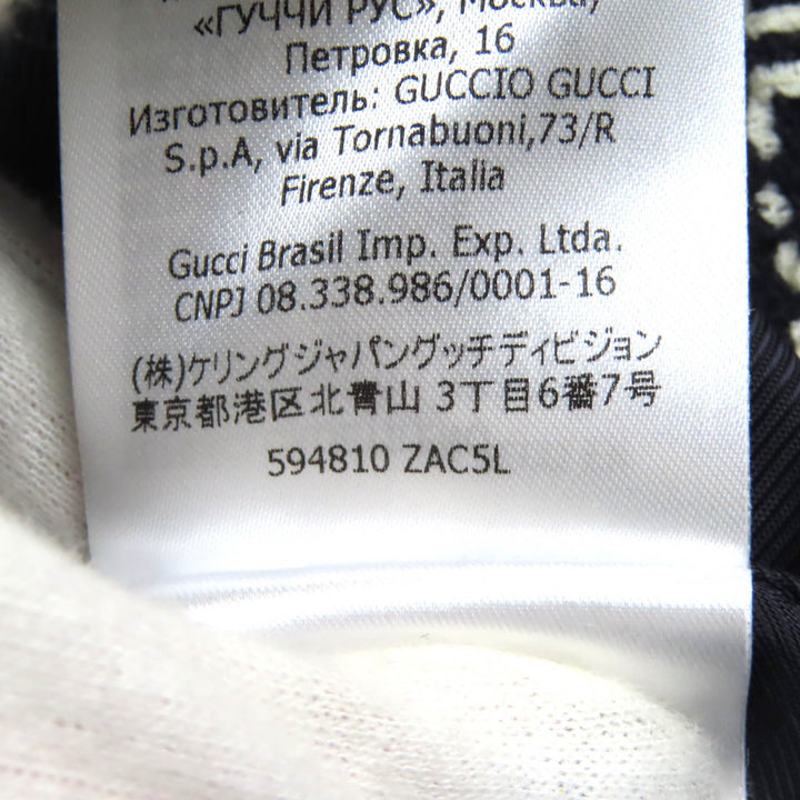 極美品△GUCCI グッチ 594810 GG柄 シグネチャー ジャカード 3B ウール ジャケット メタルボタン ブラック ホワイト 40 伊製 正規品
