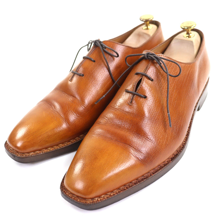 美品▼Berluti ベルルッティ アレッサンドロ レザー 希少 オルガ期 初期 ノルベジェーゼ製法 ホールカット レースアップ レザーシューズ