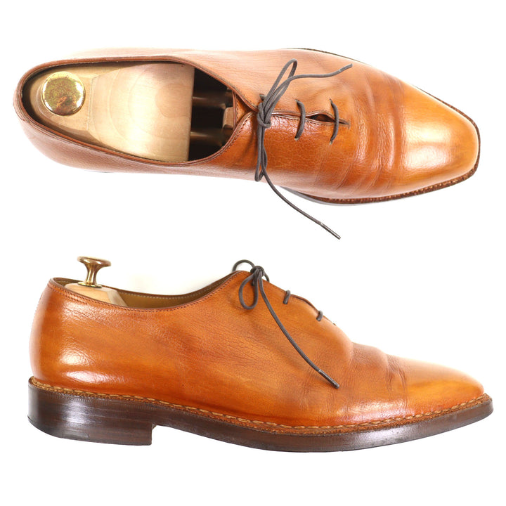 美品▼Berluti ベルルッティ アレッサンドロ レザー 希少 オルガ期 初期 ノルベジェーゼ製法 ホールカット レースアップ レザーシューズ