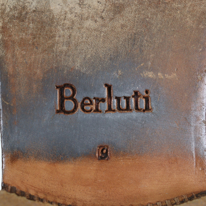 美品▼Berluti ベルルッティ アレッサンドロ レザー 希少 オルガ期 初期 ノルベジェーゼ製法 ホールカット レースアップ レザーシューズ