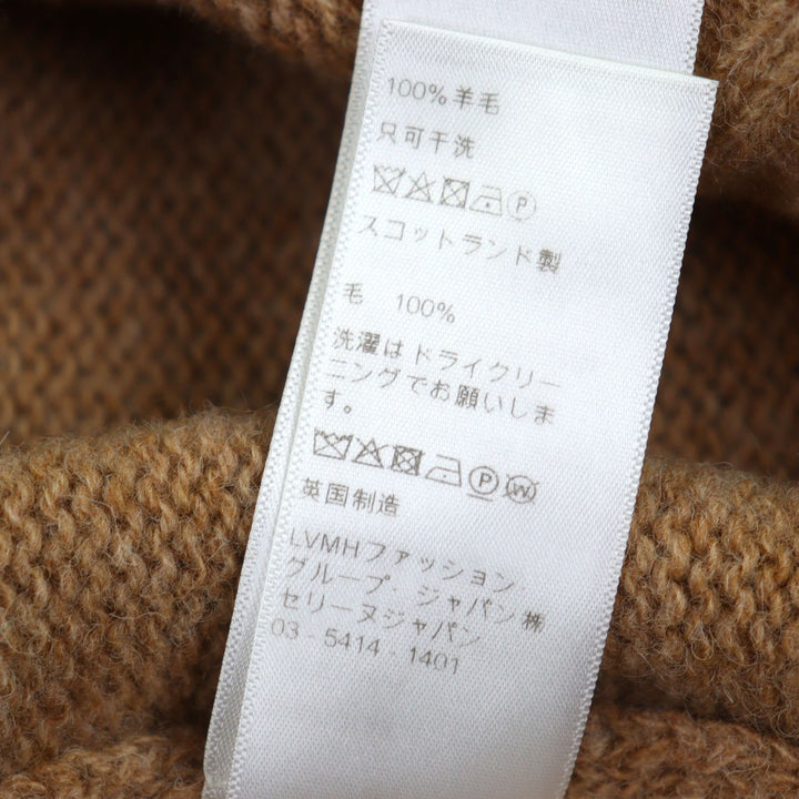 極美品▼CELINE セリーヌ 2A681979E ウール100% クルーネック プルオーバー ニットセーター ライトブラウン XL スコットランド製 正規品