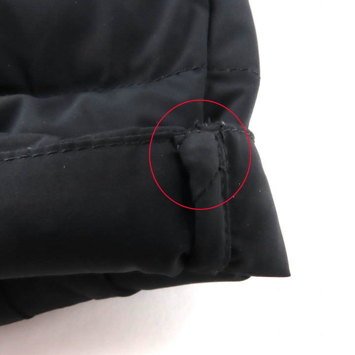 美品★MACKAGE マッカージュ FARREN レザーロゴワッペン・フード付 ZIP UP ダウンコート ダウンジャケット ブラック XS レディース