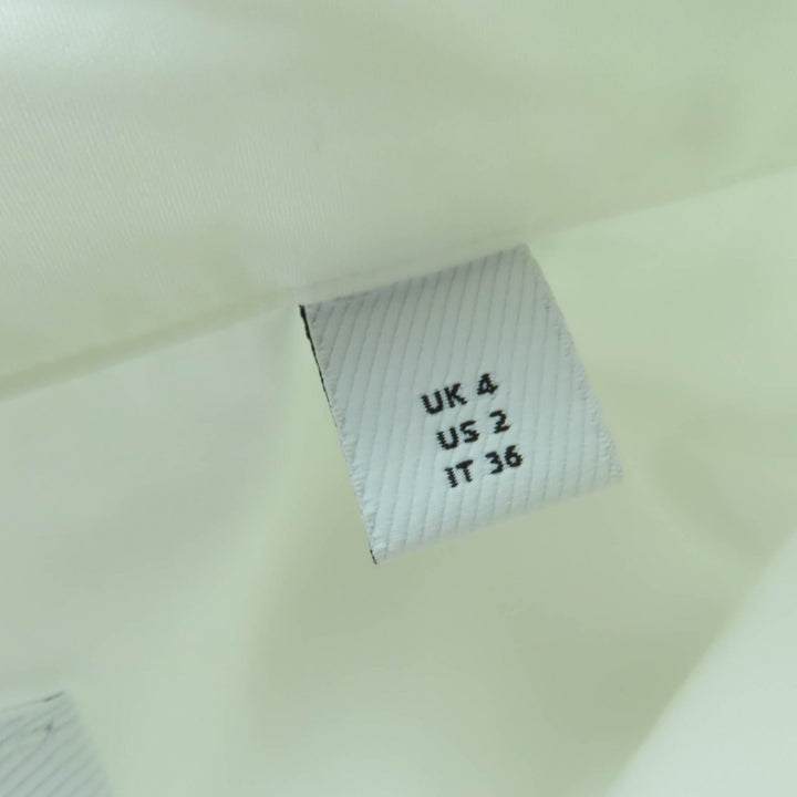 極美品☆BURBERRY バーバリー 8013907 コットン100％ ホースフェリー ティッシ期 シャツワンピース ホワイト 36 正規品 レディース