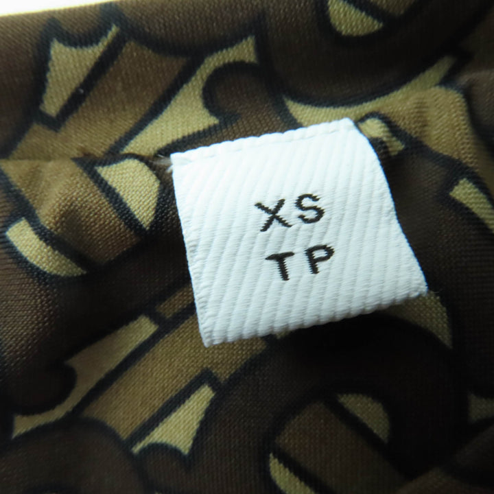 極美品☆BURBERRY バーバリー 8030489 TBモノグラム ティッシ期 クロップド ノースリーブ トップス ブラウン XS 正規品 レディース