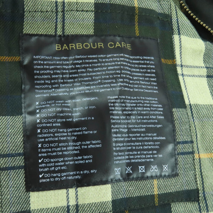 美品★Barbour バブアー 1802119 BEDALE コットン100％ ロゴボタン付 オイルドジャケット アウター カーキ UK8 正規品 レディース
