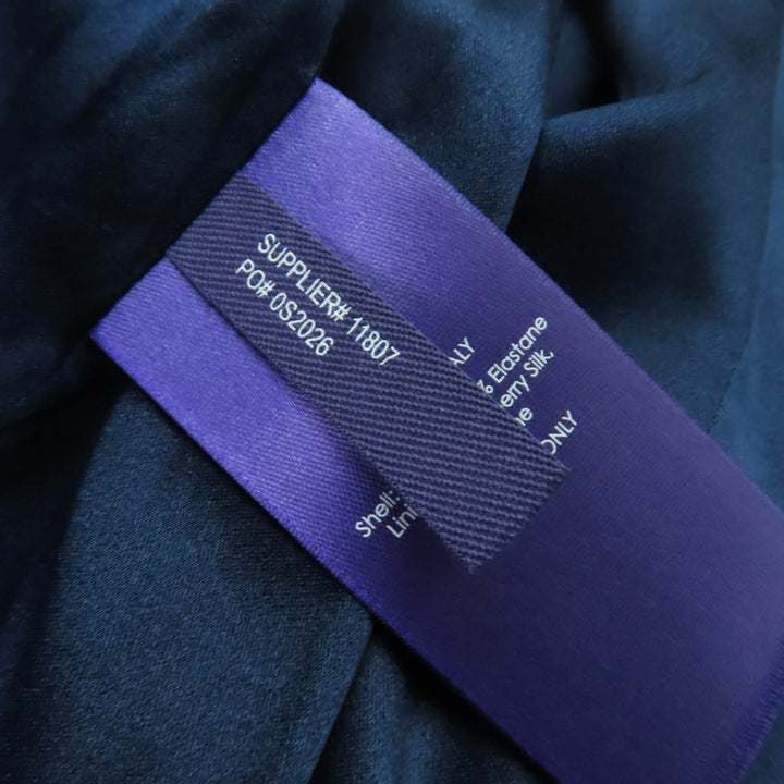 美品☆RALPH LAURENPURPLE LABEL ラルフローレンパープルレーベル ウール テーラードジャケット ネイビー 4 伊製 正規品 レディース
