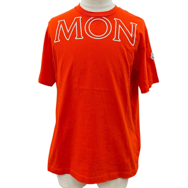美品▼MONCLER モンクレール 23SS H20938C00022 ワッペン付 ロゴプリント クルーネック ショートスリーブ 半袖Ｔシャツ M 正規品 メンズ