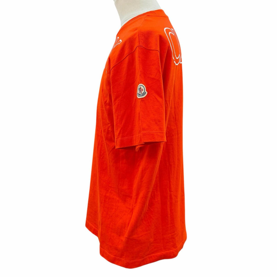 美品▼MONCLER モンクレール 23SS H20938C00022 ワッペン付 ロゴプリント クルーネック ショートスリーブ 半袖Ｔシャツ M 正規品 メンズ