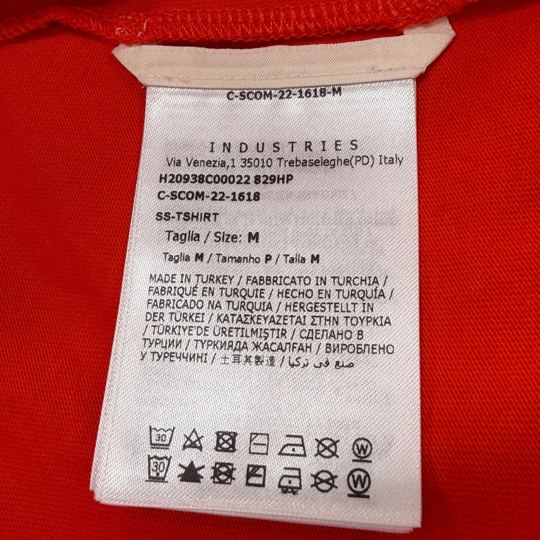 美品▼MONCLER モンクレール 23SS H20938C00022 ワッペン付 ロゴプリント クルーネック ショートスリーブ 半袖Ｔシャツ M 正規品 メンズ