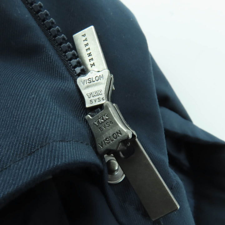 美品☆Pyrenex ピレネックス BORDEAUX ラクーンファー・フード付 ダウンコート ネイビー 34 ブルガリア製 正規品 レディース