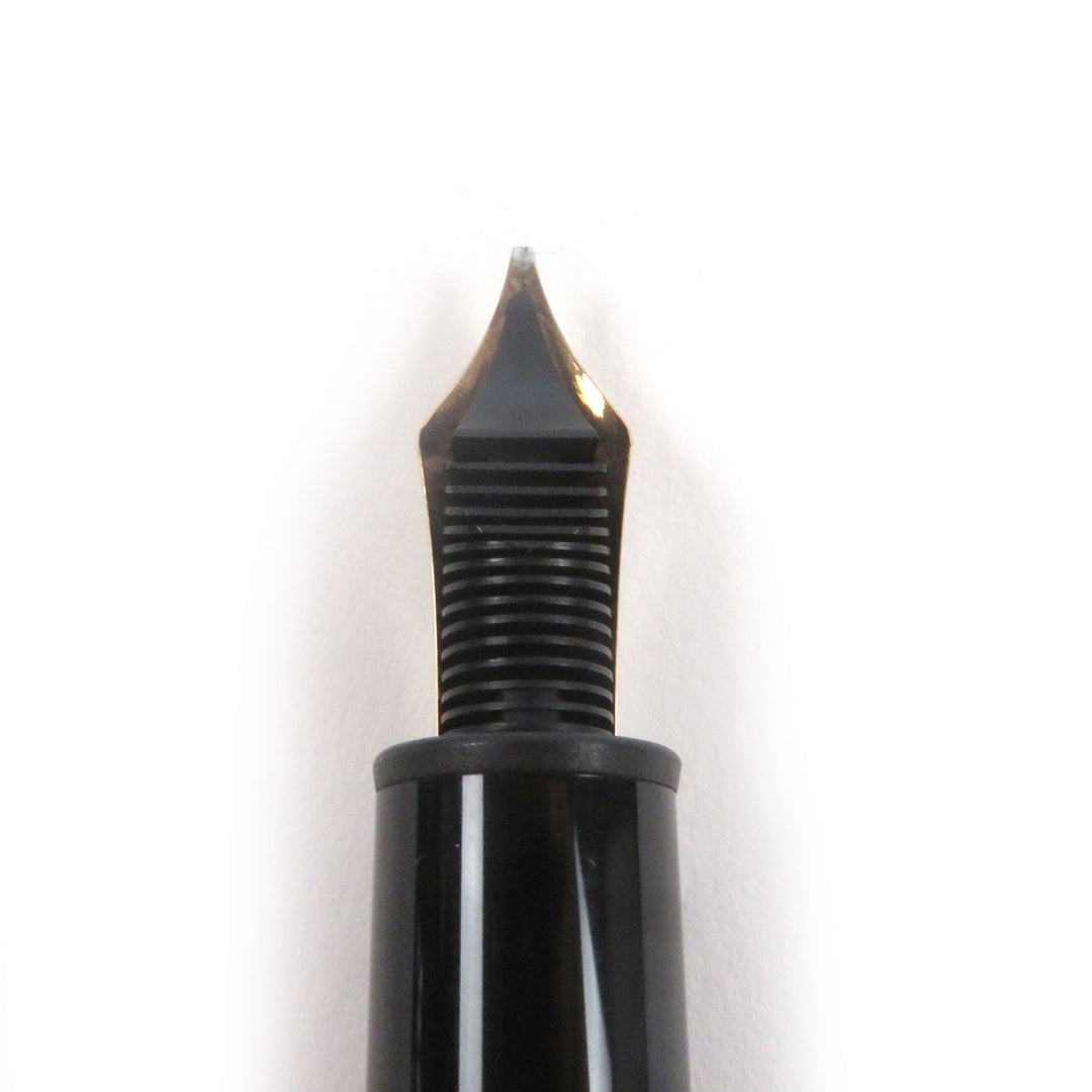 美品□MONTBLANC モンブラン マイスターシュテュック ル・グラン ペン先14K Bニブ キャップ式 万年筆 ブラック ゴールド ドイツ製 メンズ