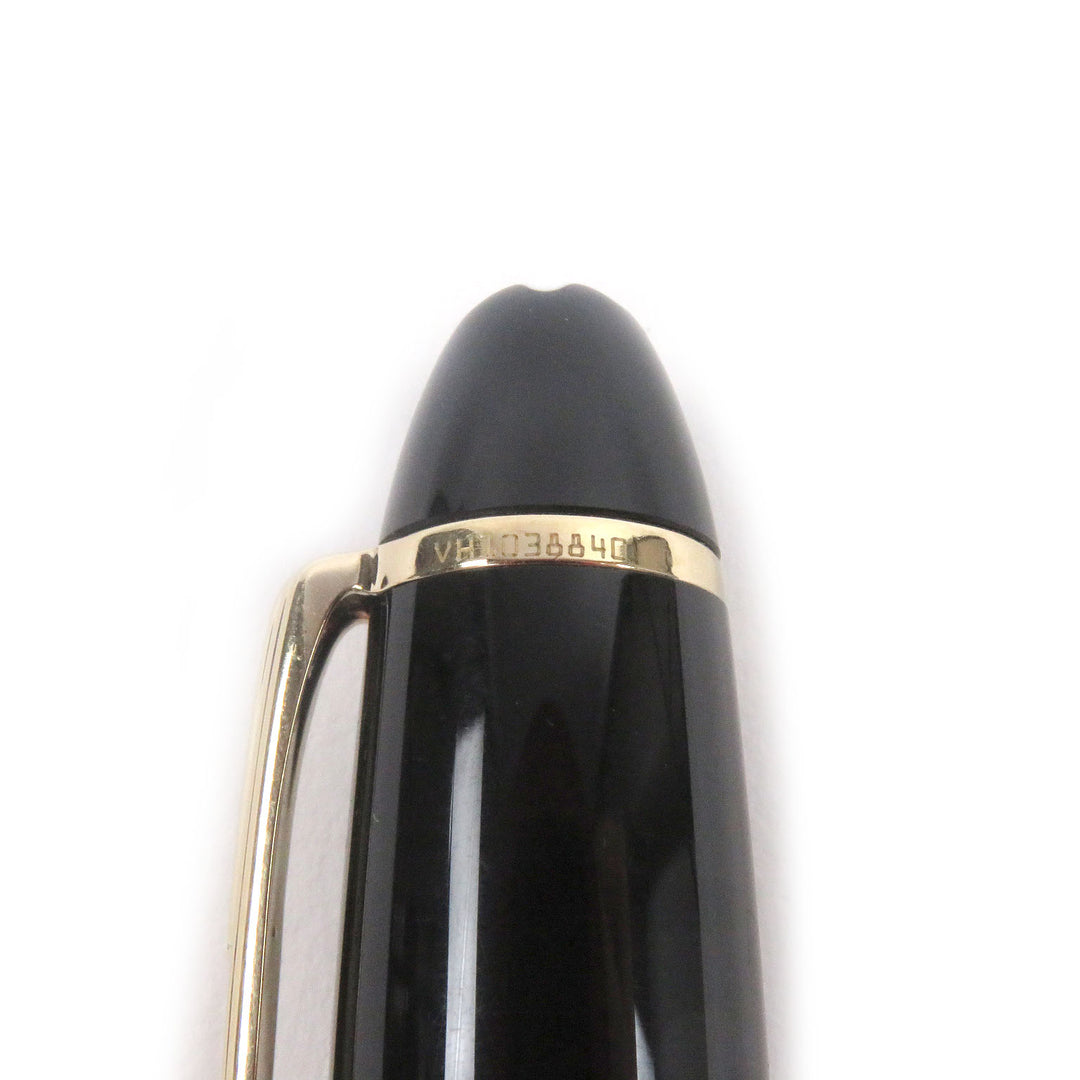 美品□MONTBLANC モンブラン マイスターシュテュック ル・グラン ペン先14K Bニブ キャップ式 万年筆 ブラック ゴールド ドイツ製 メンズ