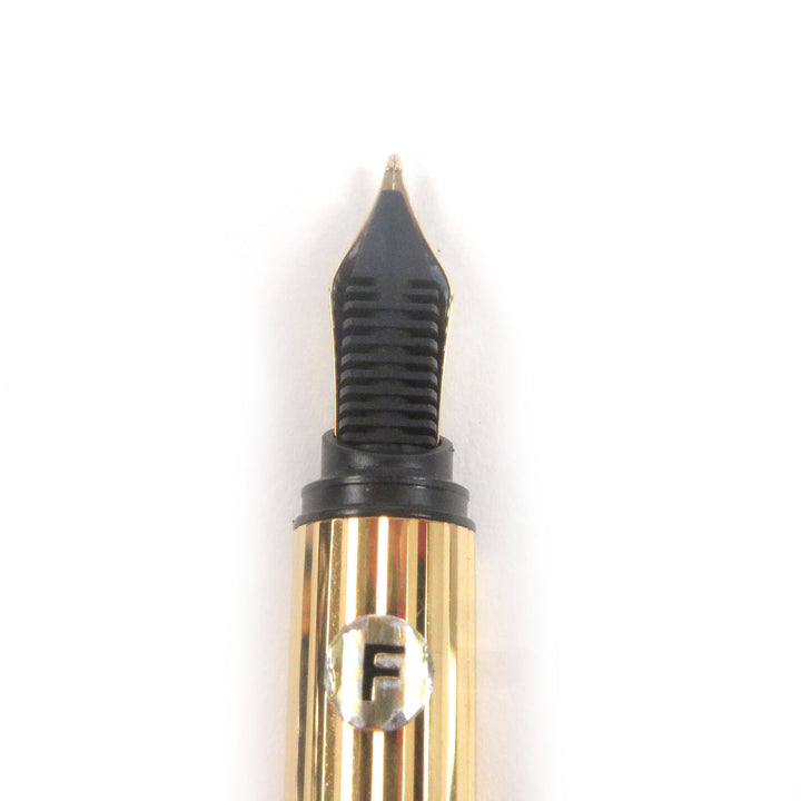 極美品□Cartier カルティエ ペン先18K Fニブ トリニティ キャップ式 万年筆 ステーショナリー ブラック ゴールド フランス製 メンズ