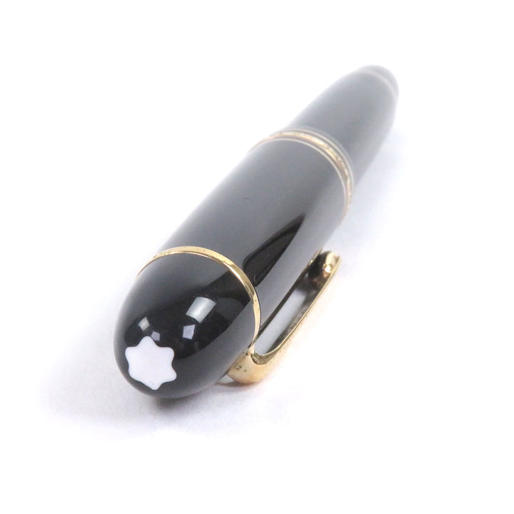 美品□MONTBLANC モンブラン マイスターシュテュック 149 ペン先14C EFニブ キャップ式 万年筆 ブラック ゴールド ドイツ製 メンズ