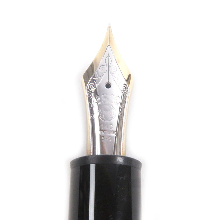 美品□MONTBLANC モンブラン マイスターシュテュック 149 ペン先14C EFニブ キャップ式 万年筆 ブラック ゴールド ドイツ製 メンズ