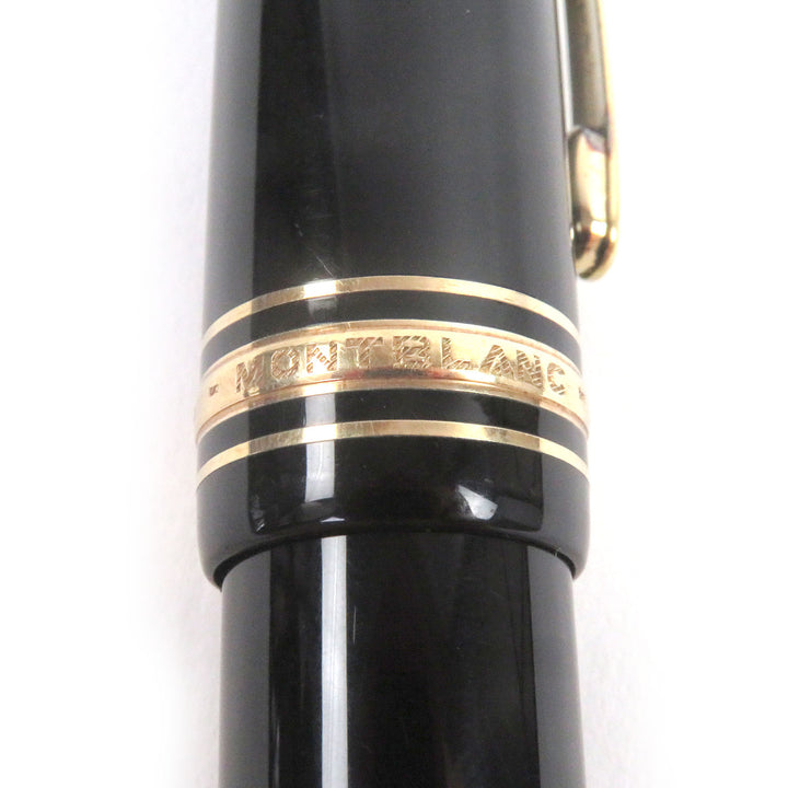 美品□MONTBLANC モンブラン マイスターシュテュック 149 ペン先14C EFニブ キャップ式 万年筆 ブラック ゴールド ドイツ製 メンズ