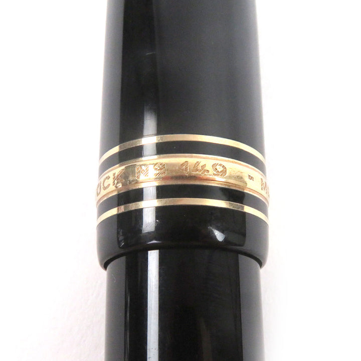美品□MONTBLANC モンブラン マイスターシュテュック 149 ペン先14C EFニブ キャップ式 万年筆 ブラック ゴールド ドイツ製 メンズ