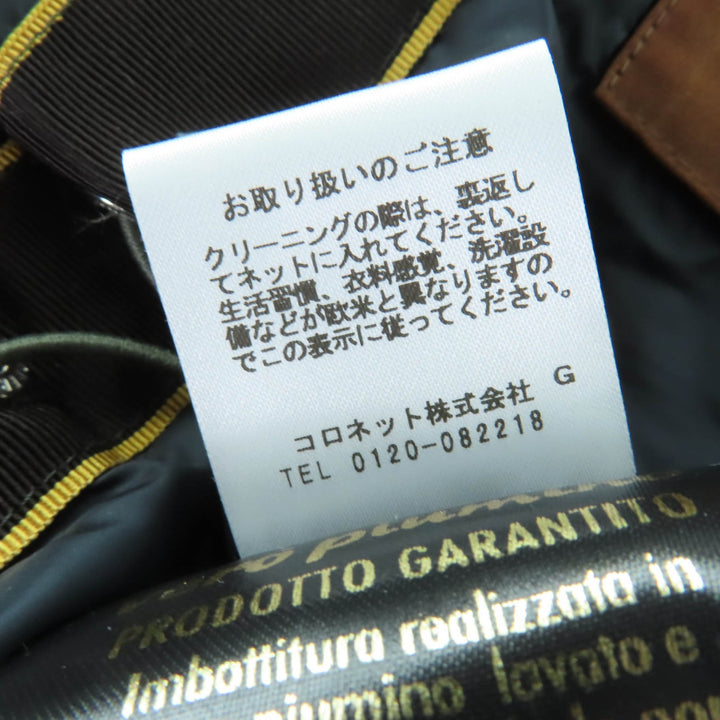 美品☆MOORER ムーレー FUENTE-PX フード付 ZIP UP ダウンベスト カーキ 40 イタリア製 正規品 レディース