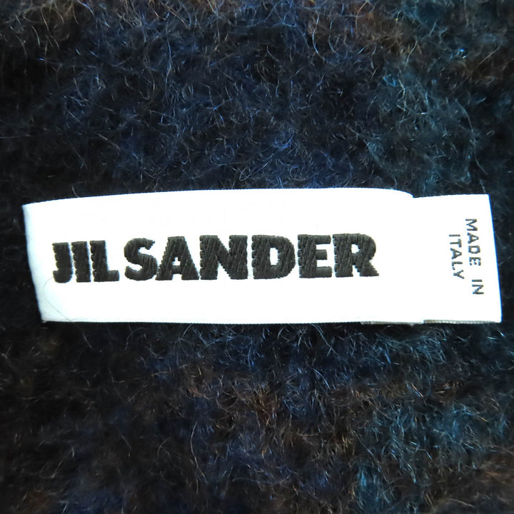 極美品◇JIL SANDER ジルサンダー モヘア ウール チェック柄 ショートスリーブ ロングワンピース マルチ 40 イタリア製 レディース