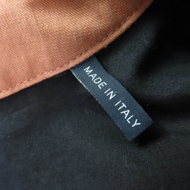 極美品☆JIL SANDER NAVY ジルサンダーネイビー JDK553AJK03281 コットン クロップド ジャケット ライトブラウン 34 正規品 レディース