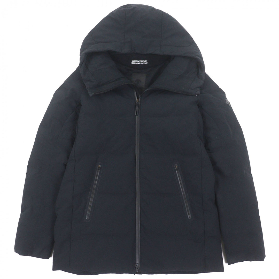良品▼DESCENTE デサント DIA3673U オルテライン 水沢ダウン フーデッド ダブルジップアップ ダウンコート ブラック S 正規品 メンズ
