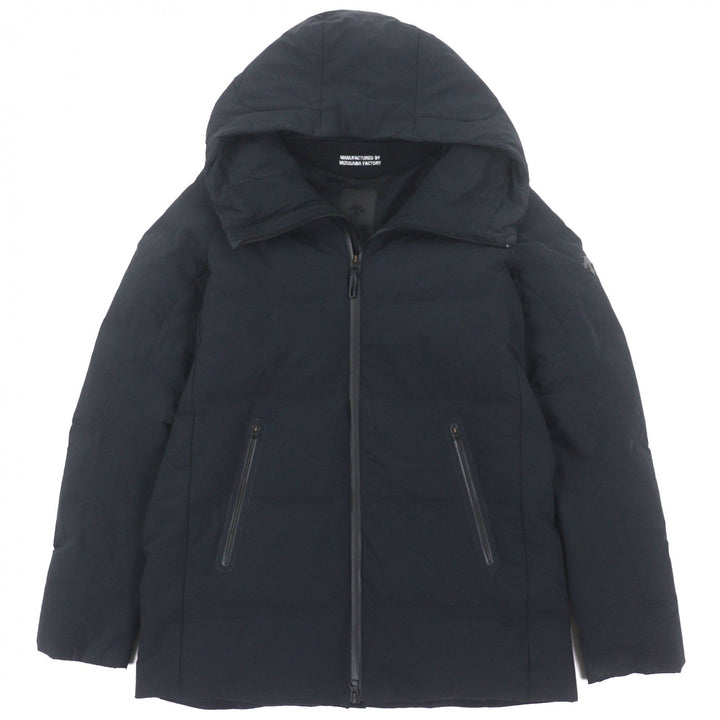 良品▼DESCENTE デサント DIA3673U オルテライン 水沢ダウン フーデッド ダブルジップアップ ダウンコート ブラック S 正規品 メンズ