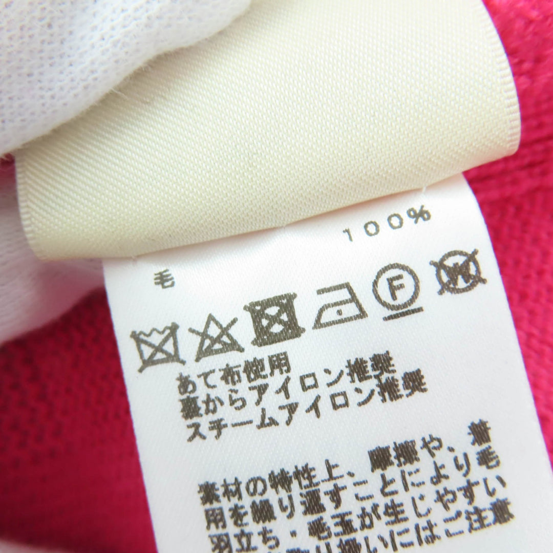 極美品☆HERMES エルメス 22AW 2H2623DA ウール100％ Hジャガード スキッパー 長袖 ニット ピンク 42 イタリア製 正規品 レディース