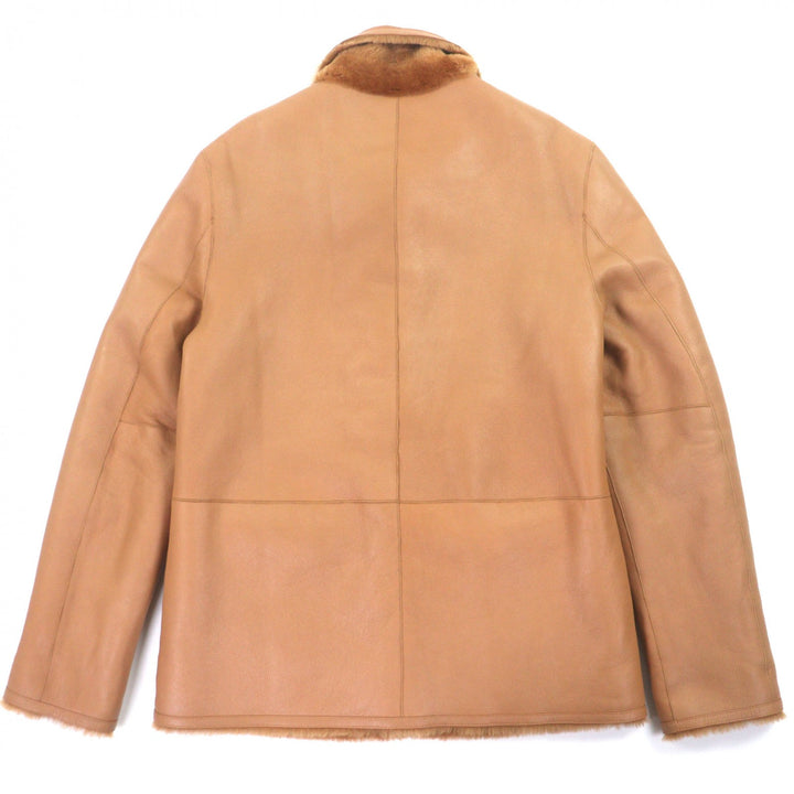 極美品▼DESA 1972 デサ 1972 シープスキン リバーシブル レザーコート ムートンジャケット ブラウン 50 メンズ 防寒抜群・暖か◎