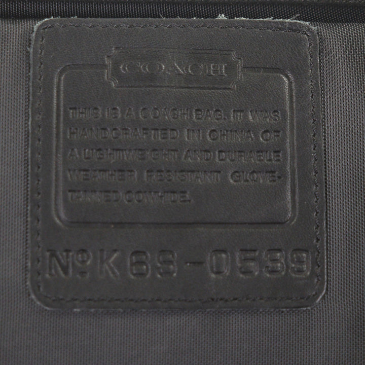 美品▼COACH コーチ 0539 レザー ナイロン 2WAY ビジネスバッグ PCケース ショルダーバック ブリーフケース ブラック メンズ