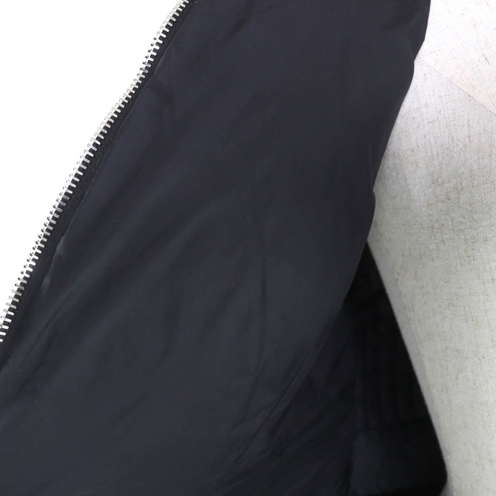 極美品★MONCLER モンクレール OROPHIN フード・ロゴワッペン付 レザー使い ZIP UP ダウンコート ブラック 0 ガーメント付き レディース