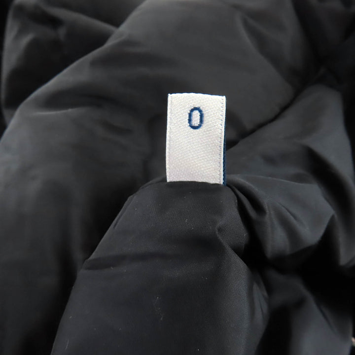 極美品★MONCLER モンクレール OROPHIN フード・ロゴワッペン付 レザー使い ZIP UP ダウンコート ブラック 0 ガーメント付き レディース