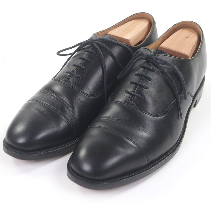 極美品□UNION WORKS ユニオンワークス レザー ストレートチップ キャップトゥ レースアップ ドレスシューズ ブラック 6 イングランド製