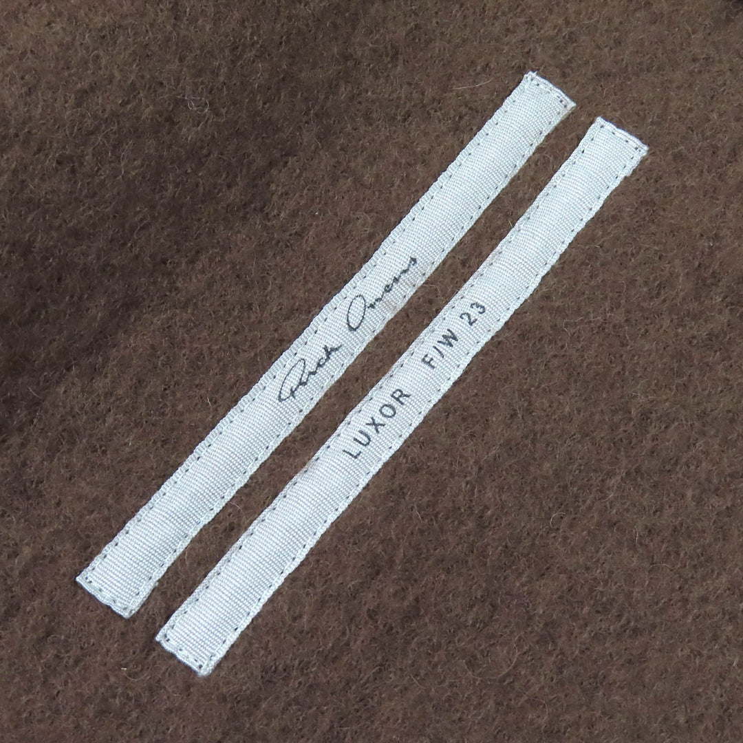 美品△Rick Owens リックオウエンス 23AW RU02C7779-WFN VERGINE WOOL JACKET バージンウール100% ジャケット ブラウン 48 正規品 メンズ