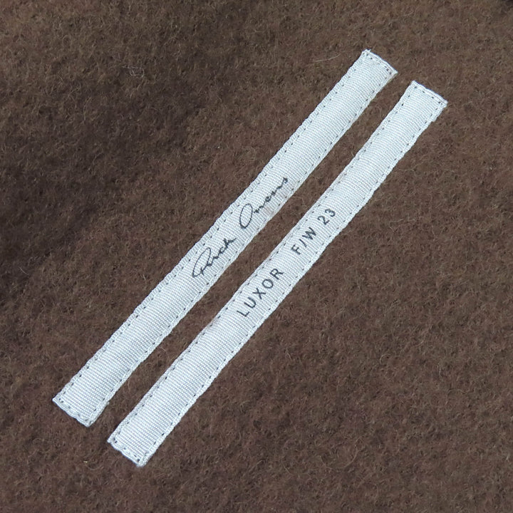 美品△Rick Owens リックオウエンス 23AW RU02C7779-WFN VERGINE WOOL JACKET バージンウール100% ジャケット ブラウン 48 正規品 メンズ