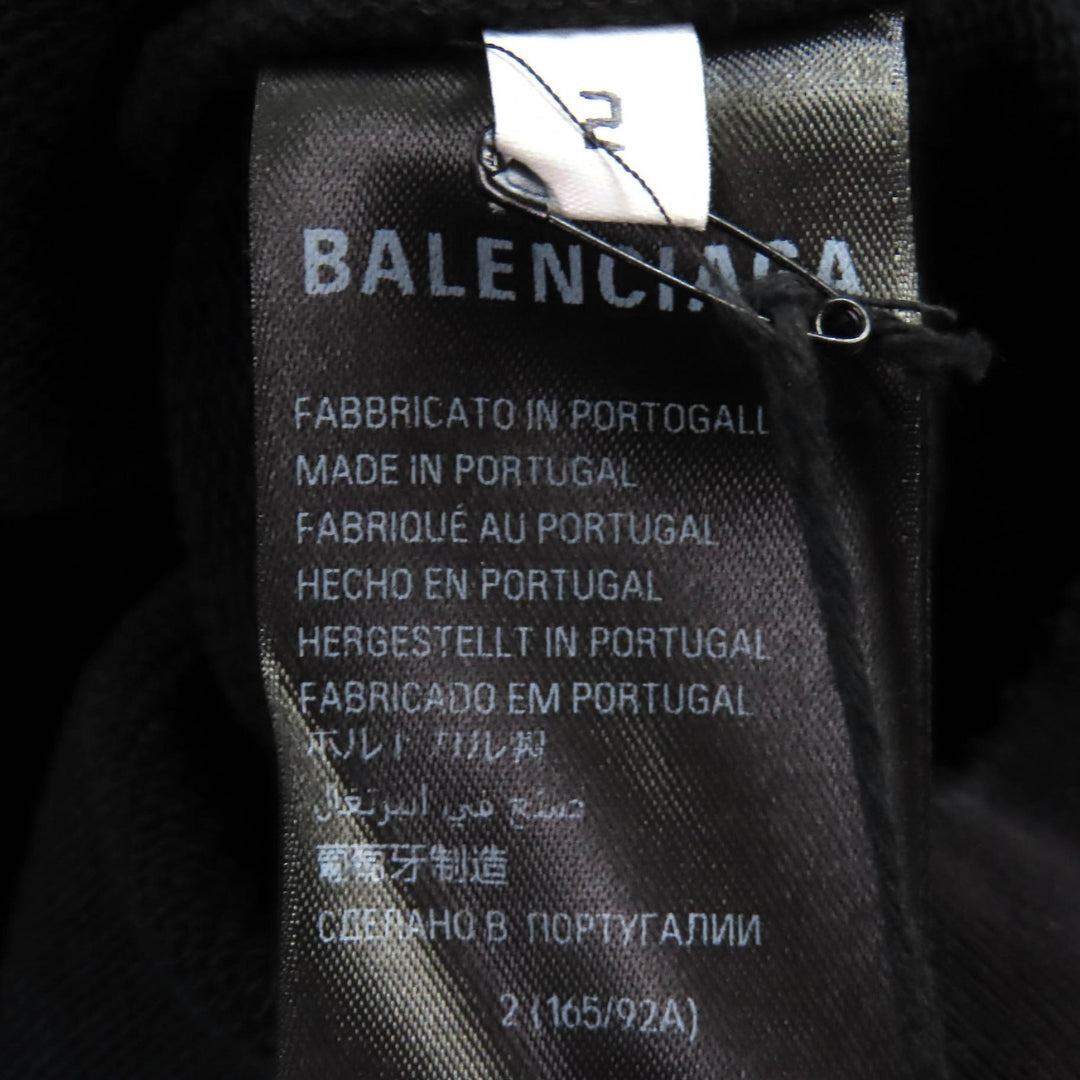 未使用品△BALENCIAGA バレンシアガ 739024 VALENTINE CD HOODIE コットン100％ バレンタイン CDダメージ プルオーバーパーカー 2 正規品