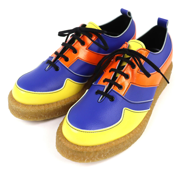 未使用品△COMME des GARCONS HOMME PLUS コムデギャルソンオムプリュス PA-K102 配色 レザースニーカー マルチカラー 24 箱付き 日本製