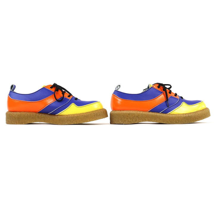 未使用品△COMME des GARCONS HOMME PLUS コムデギャルソンオムプリュス PA-K102 配色 レザースニーカー マルチカラー 24 箱付き 日本製