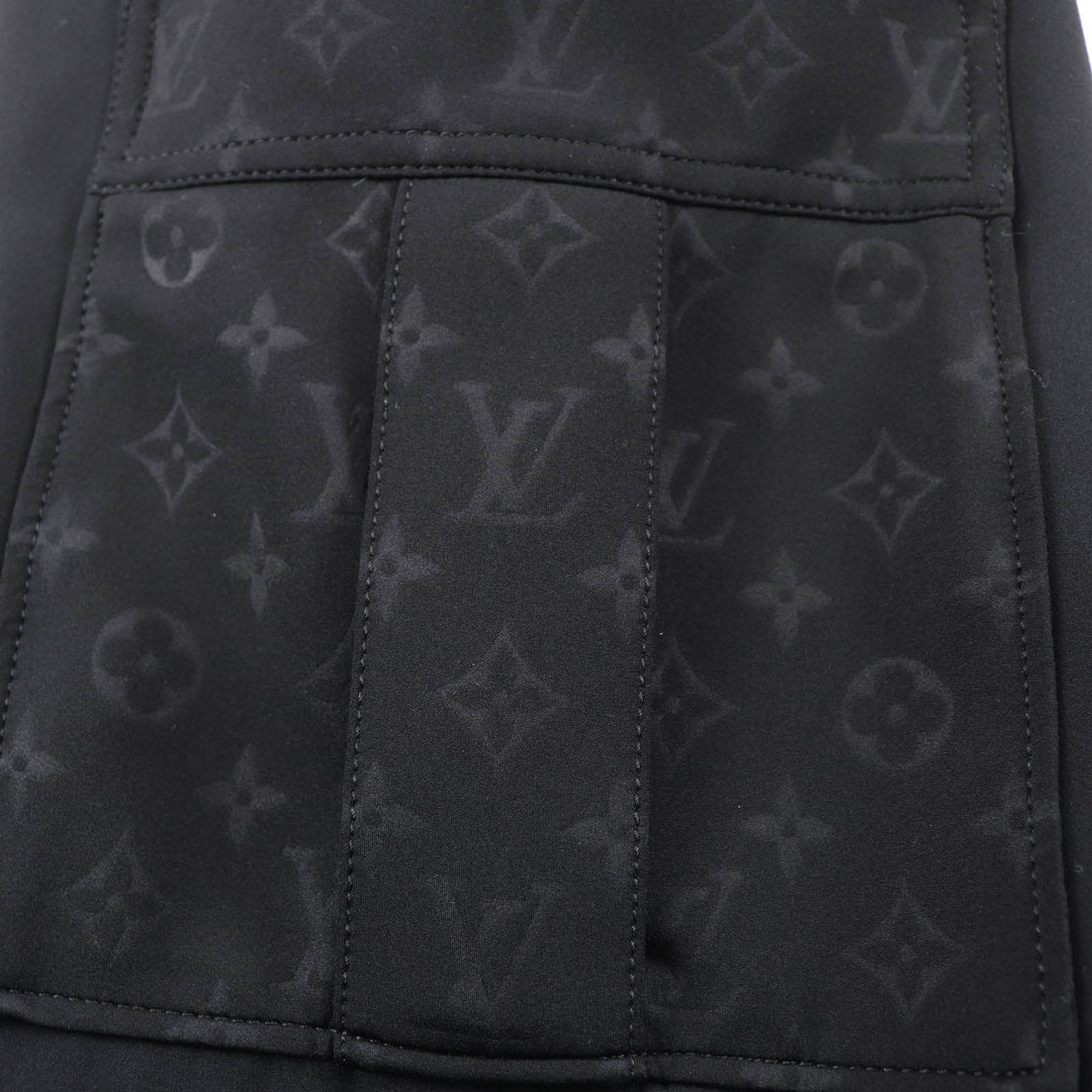 極美品☆LOUIS VUITTON ルイヴィトン 22SS モノグラム ディテール カーゴパンツ ブラック 36 イタリア製 正規品 レディース