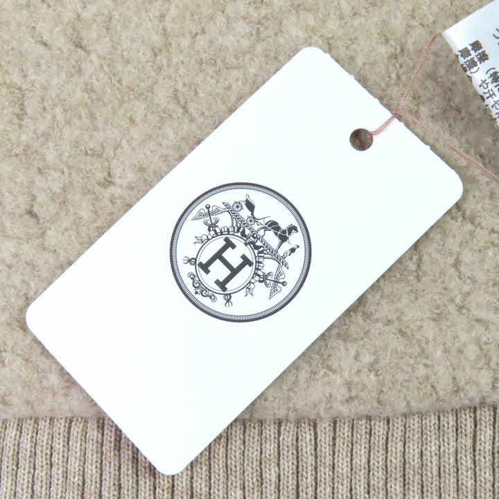 未使用品△HERMES エルメス H394076T テディ・ポケット ウール カシミヤ ラムスキン Hロゴ ストール マフラー ユニセックス 正規品 箱付