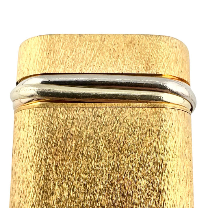 良品▲Cartier カルティエ トリニティ オーバル ローラー式 喫煙具 ガス ライター GPゴールド スイス製 メンズ 着火確認済み