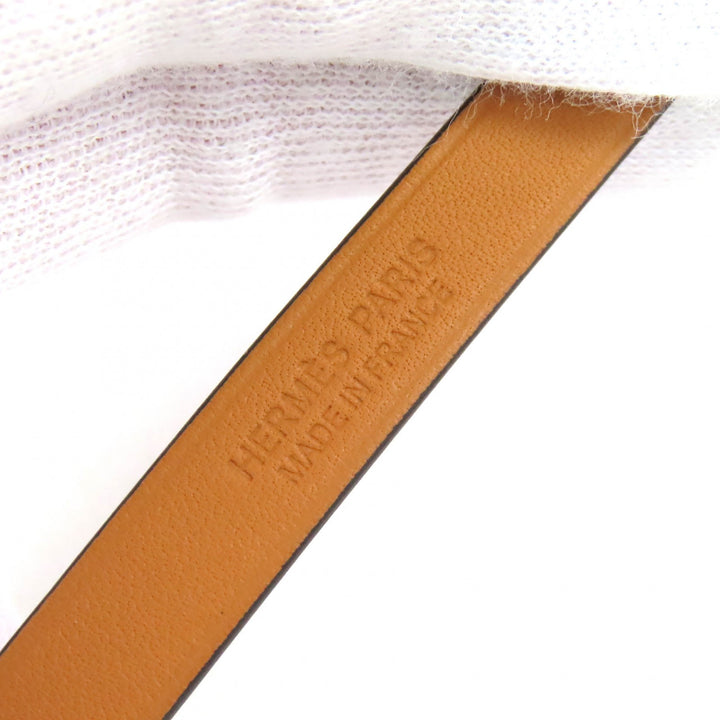 未使用△HERMES エルメス ミニ ケリー ドゥブルトゥール ラッキー デイジー レザー レザー ブレスレット 現行品 ブラウン W刻 レディース