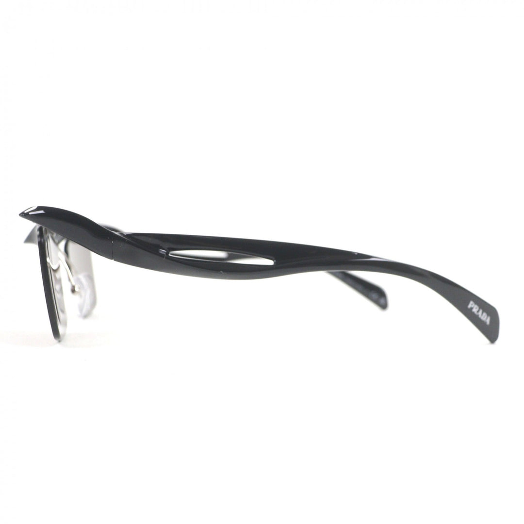 極美品▼PRADA プラダ SPRA15 スクエアレンズ サングラス ブラック 47□20 135 デモレンズ 箱・保存袋・ケース付き イタリア製 メンズ