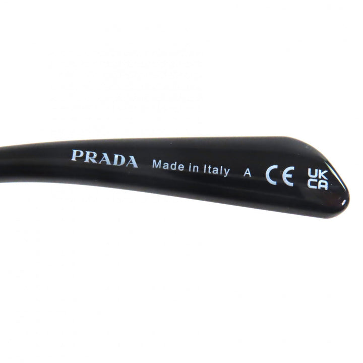 極美品▼PRADA プラダ SPRA15 スクエアレンズ サングラス ブラック 47□20 135 デモレンズ 箱・保存袋・ケース付き イタリア製 メンズ