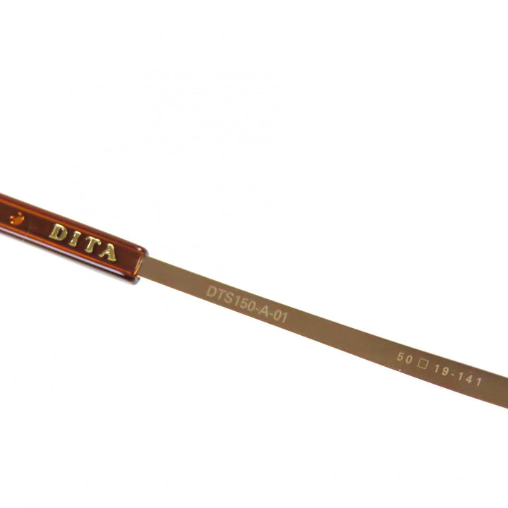 極美品▼DITA ディータ DTS150 VERS-ONE ボストンシェイプ アイウェア サングラス ゴールド 50□19-141 日本製 メンズ