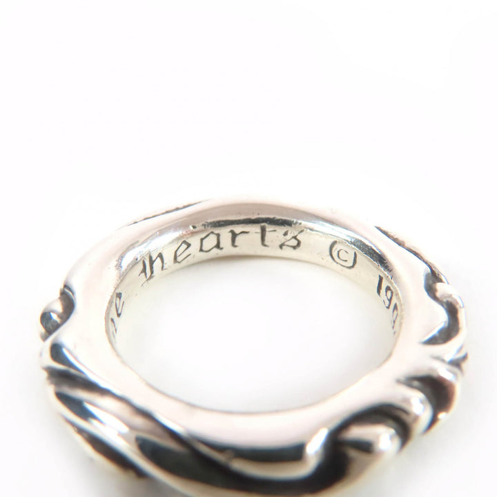 極美品☆CHROME HEARTS クロムハーツ SCROLL BAND RING スクロールバンドリング 925 シルバー JP10号相当 重量8.83g レディース